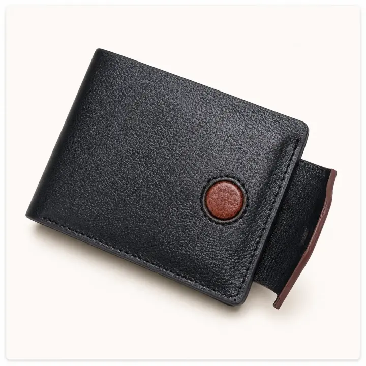Aero Pull Two-Tone Wallet - Black