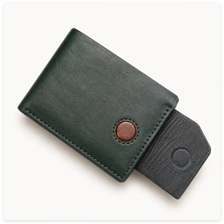 Aero Pull Two-Tone Wallet - Deep Green