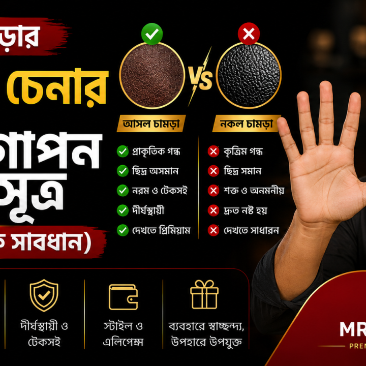 আসল চামড়ার ওয়ালেট চেনার ৫টি গোপন সূত্র (নকল থেকে সাবধান)