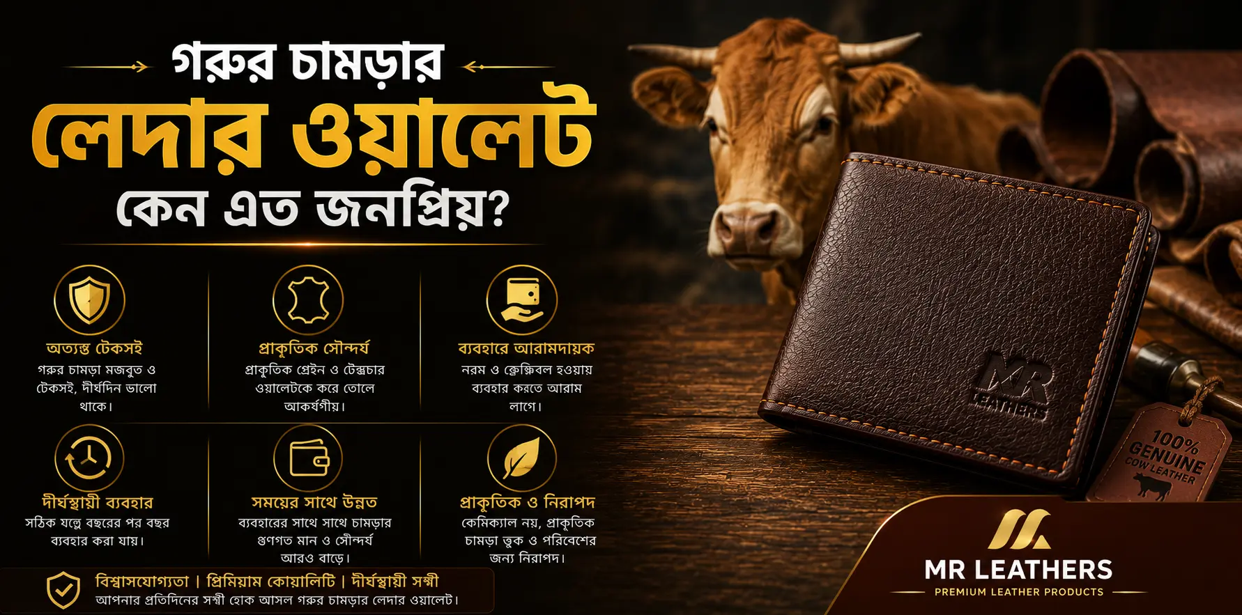 গরুর চামড়ার লেদার ওয়ালেট কেন এত জনপ্রিয়?